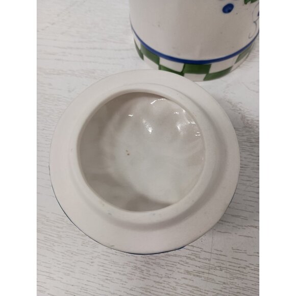 Vintage Ceramic Embossed 3D Strawberry Design Kitchen Storage Container With Lid - Picture 7 of 11